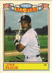 1986 Topps Glossy All-Stars White Stock Baseball Cards     006      Jim Rice